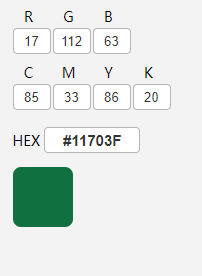 色卡中比例C：85,，M：30，Y：85,，K：20代表什么