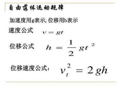 自由落體運(yùn)動(dòng)規(guī)律