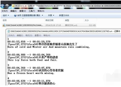 win7系統(tǒng)迅雷看看字幕文件在哪?