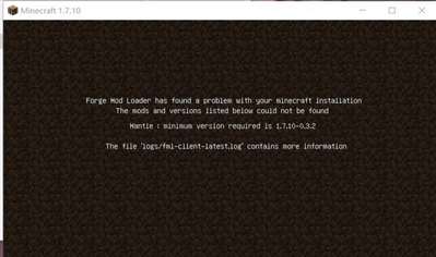 我的世界hmcl啟動(dòng)器安了mod進(jìn)入彈出來的卻是這個(gè)（我用的1.7.10mod安了暮色森林和匠魂）