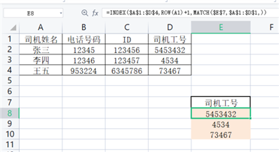 關于excel中,，如何用函數(shù)選中一行中的某一個單元格