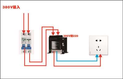 把380V轉(zhuǎn)220V,，給空開(kāi)或漏保接兩根火線(xiàn)做隔離可行,？