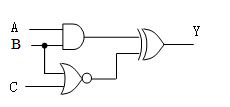 分析組合邏輯電路寫出示電路中的輸出Y的函數(shù)表達(dá)式及真值表。