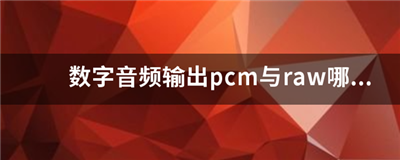 數(shù)字輸出pcm和raw哪個好