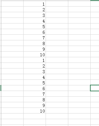 表格數(shù)據(jù)有一列數(shù)據(jù)1到10,，然后有沒(méi)有什么公式讓1到10往下拉是循環(huán)的,，具體如下