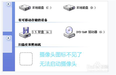 攝像頭圖標不見了