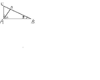 如圖,，AB⊥AC,，則∠1與∠3的關(guān)系_____,理由是_________.（圖片c旁邊的是d）