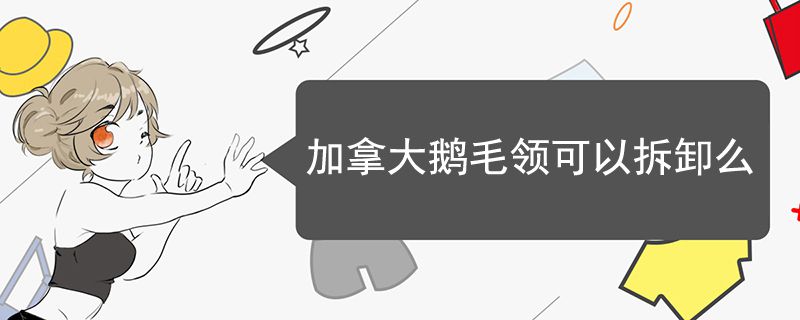 加拿大鵝毛領(lǐng)可以拆卸么